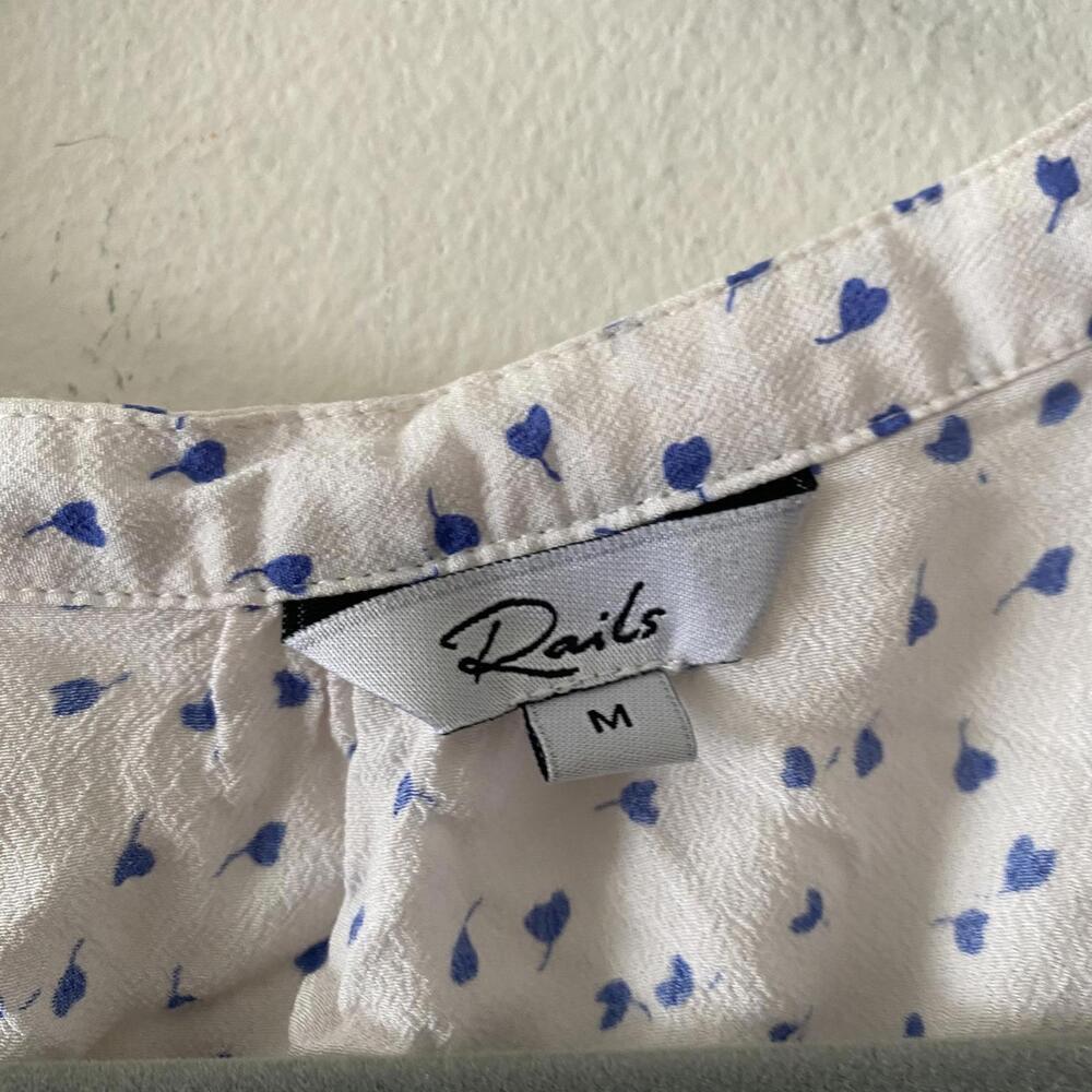 RAILS white and blue dotted peplum blouse - Picture 5 of 6